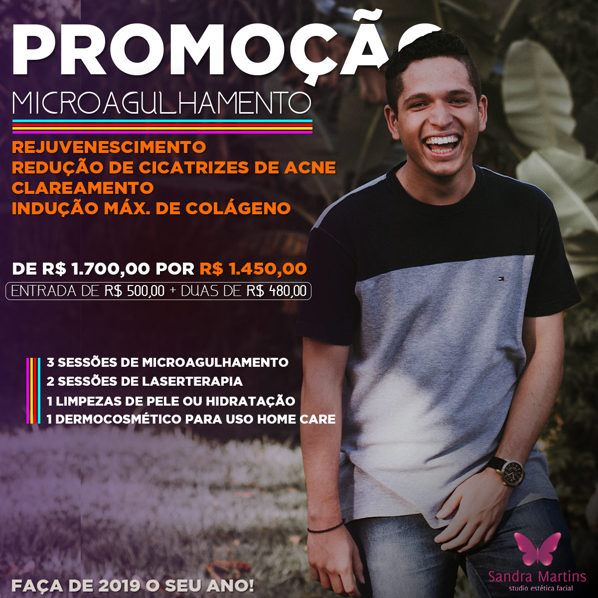IMPERDÍVEL! O Studio Sandra Martins está com uma promoção especial de Microagulhamento para esse final de ano.