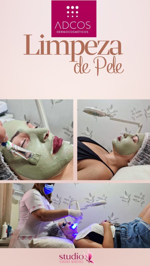 Revitalize sua Pele com a Limpeza de Pele Adcos em Taguatinga no Studio Sandra Martins! Uma limpeza de pele com produtos da ADCOS é um tratamento facial completo que utiliza cosméticos específicos da marca para promover uma pele mais limpa, saudável e radiant