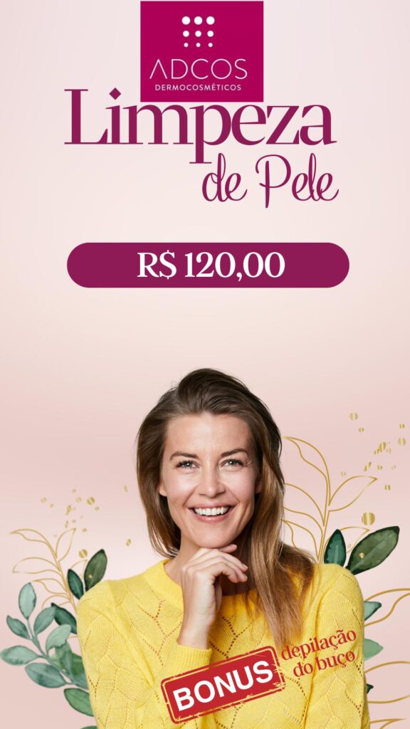 Revitalize sua Pele com a Limpeza de Pele Adcos em Taguatinga no Studio Sandra Martins! Uma limpeza de pele com produtos da ADCOS é um tratamento facial completo que utiliza cosméticos específicos da marca para promover uma pele mais limpa, saudável e radiant