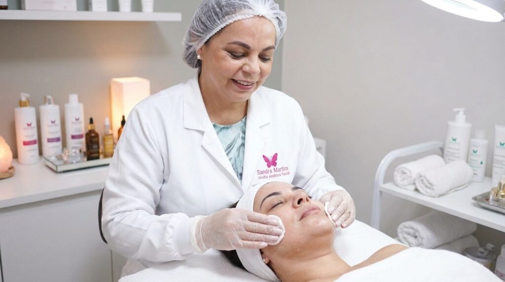 Limpeza de pele realmente funciona? A verdade sobre o cuidado profissional em Brasília. Você já sentiu que, por mais que use produtos caros em casa, sua pele continua com poros obstruídos, oleosidade descontrolada ou sem aquele brilho saudável? Se sim, você provavelmente já se perguntou: "Limpeza de pele realmente funciona ou é apenas um gasto extra?". Olá, sou Sandra Martins. Como Esteticista Facial em Brasília há 16 anos, graduada em Estética e Cosmética e atualmente cursando Biomedicina, já realizei mais de 4.000 atendimentos em Taguatinga. E eu te afirmo com a autoridade de quem vive o dia a dia da cabine: a limpeza de pele funciona, e é o alicerce de qualquer rosto saudável. Mas existe um abismo entre "passar um produto" e realizar um procedimento técnico de alta performance. Acredito verdadeiramente que, ao entregar saúde e autoestima através do toque e da ciência, posso fazer a diferença na vida das pessoas. Neste artigo, vou desmistificar o que é a limpeza de pele profissional e por que ela é indispensável para quem vive no clima desafiador do Distrito Federal.